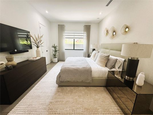 Bedroom, Interior, Recessed Lighting