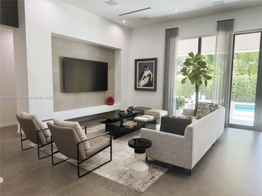 Interior, Living room, Recessed Lighting