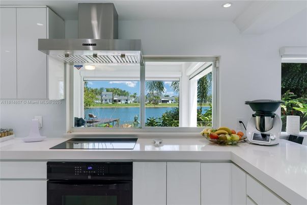 Interior, Kitchen, Recessed Lighting, Stainless Steel Appliances, Water