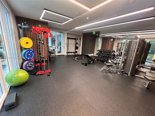 Fitness Equipment, Gym, Interior, Recessed Lighting