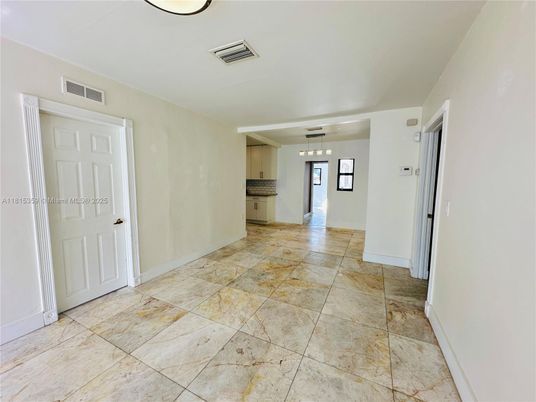 Empty room, Interior, Kitchen, Pendant Lights