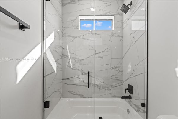 Bathroom, Glass Shower, Interior, Marble Walls