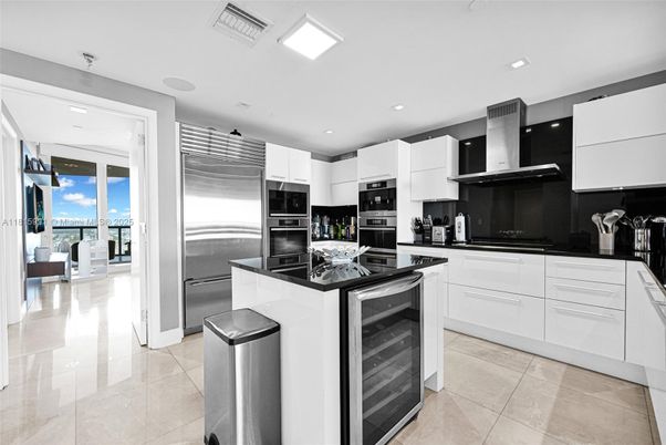 Interior, Kitchen, Recessed Lighting, Stainless Steel Appliances, Water