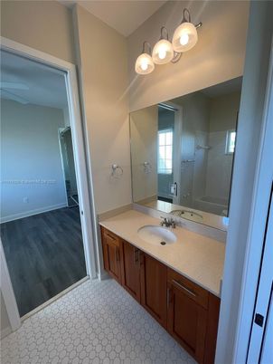 Bathroom, Dual Sink Vanities, Interior, Wood Texture Flooring