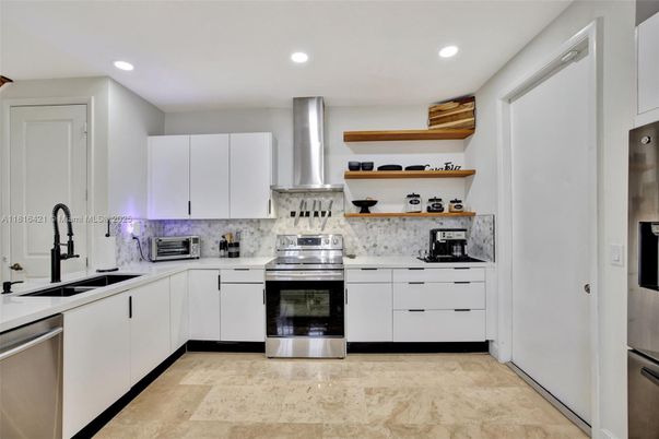 Interior, Kitchen, Recessed Lighting, Stainless Steel Appliances