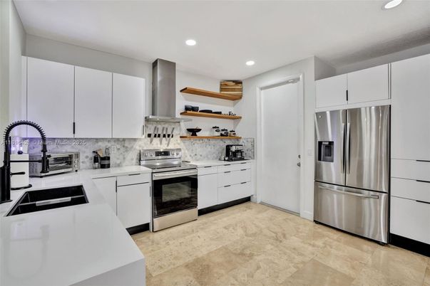 Interior, Kitchen, Recessed Lighting, Stainless Steel Appliances