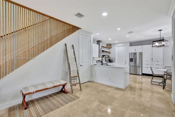 Interior, Kitchen, Pendant Lights, Recessed Lighting, Stainless Steel Appliances