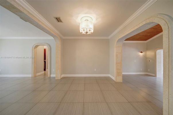 Chandelier, Empty room, Interior