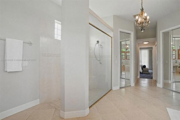 Bathroom, Chandelier, Interior