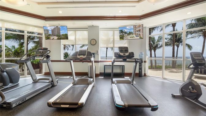 Fitness Equipment, Gym, Interior, Recessed Lighting