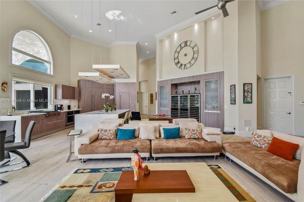 Interior, Kitchen, Living room, Pendant Lights, Recessed Lighting, Stainless Steel Appliances, Wood Texture Flooring