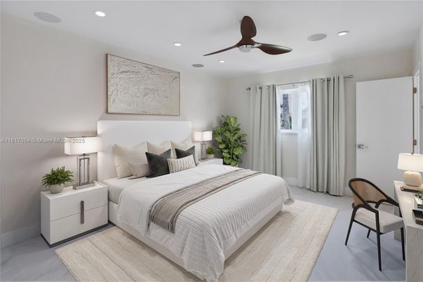 Bedroom, Interior, Recessed Lighting