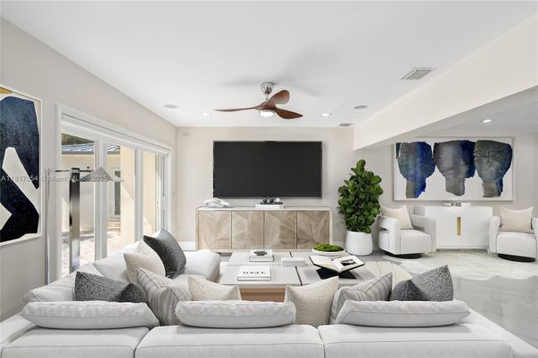 Interior, Living room, Recessed Lighting