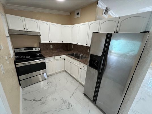Interior, Kitchen, Marble, Stainless Steel Appliances