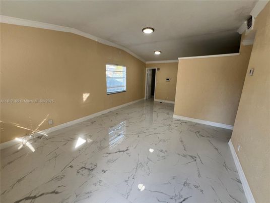 Empty room, Interior, Marble, Recessed Lighting