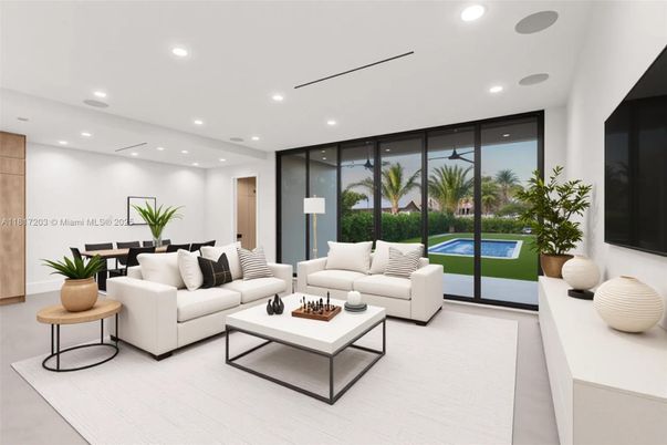 Dining room, Interior, Living room, Recessed Lighting