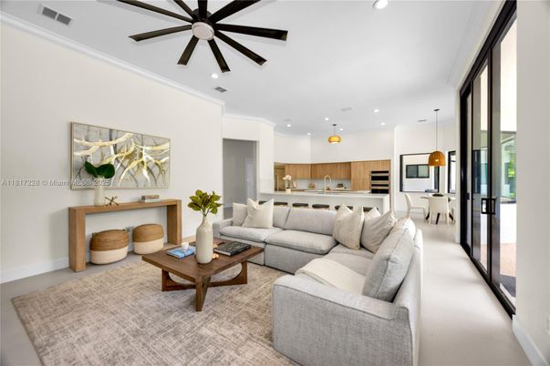 Dining room, Interior, Kitchen, Living room, Pendant Lights, Recessed Lighting, Stainless Steel Appliances