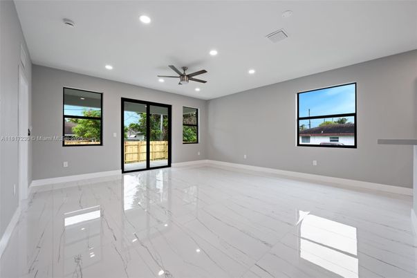 Empty room, Interior, Marble, Recessed Lighting