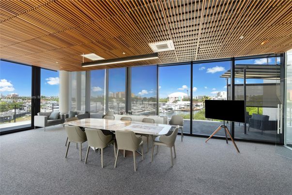 Dining room, Interior, Recessed Lighting, Water, Wooden Ceilings