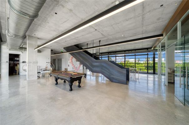 Billiard Table, Game Room, Interior, Pendant Lights