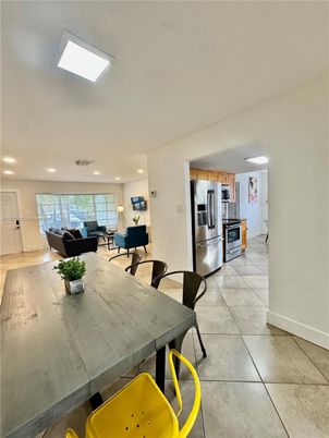Dining room, Interior, Kitchen, Living room, Recessed Lighting, Stainless Steel Appliances