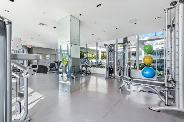 Fitness Equipment, Gym, Interior, Recessed Lighting