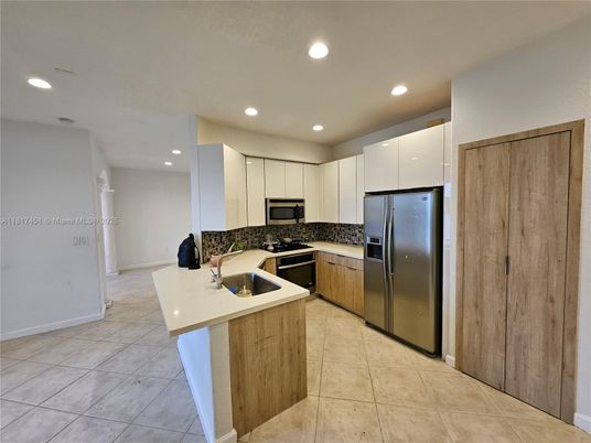 Interior, Kitchen, Recessed Lighting, Stainless Steel Appliances