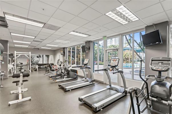 Fitness Equipment, Gym, Interior, Recessed Lighting