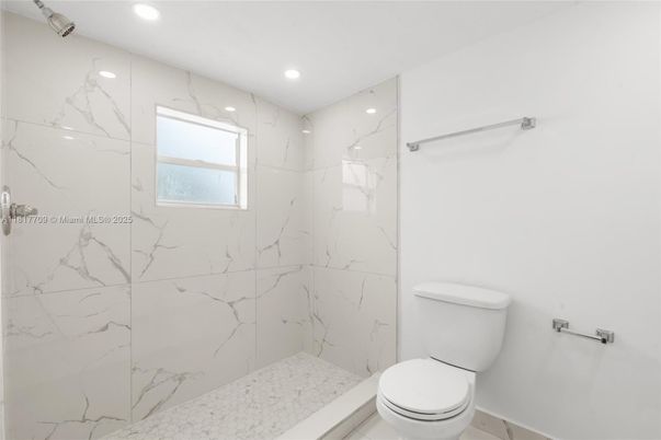 Bathroom, Glass Shower, Interior, Marble Walls, Recessed Lighting