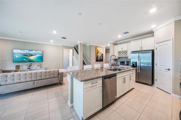 Interior, Kitchen, Living room, Recessed Lighting, Stainless Steel Appliances