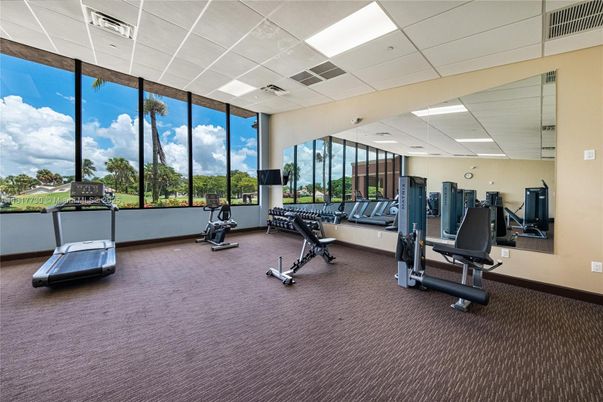 Fitness Equipment, Gym, Interior, Recessed Lighting