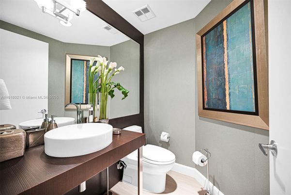 Bathroom, Dual Sink Vanities, Glass Shower, Interior, Pendant Lights, Recessed Lighting