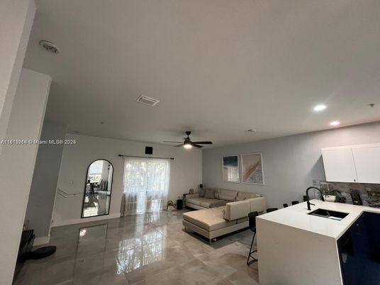 Interior, Kitchen, Living room, Recessed Lighting
