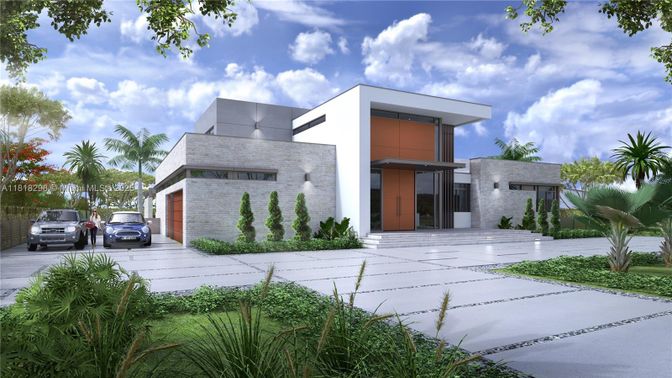 Attached, Backyard, Exterior, Facade, Modern