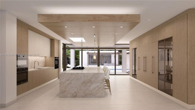 Interior, Kitchen, Recessed Lighting, Stainless Steel Appliances, Wooden Beams, Wooden Ceilings
