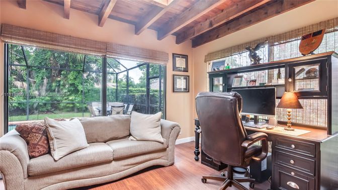 Home Office, Interior, Wooden Beams, Wooden Ceilings, Wood Texture Flooring