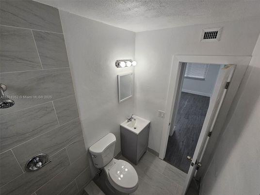Bathroom, Interior, Marble Walls, Wood Texture Flooring