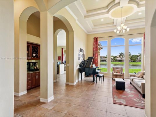 Chandelier, Interior, Piano, Recessed Lighting