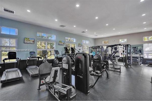 Fitness Equipment, Gym, Interior, Recessed Lighting