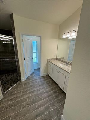 Bathroom, Dual Sink Vanities, Interior, Wood Texture Flooring