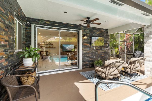 Interior, Pool, Stone Walls