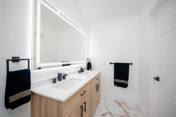 Bathroom, Dual Sink Vanities, Interior, Marble