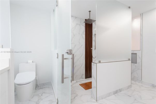 Bathroom, Glass Shower, Interior, Marble, Marble Walls