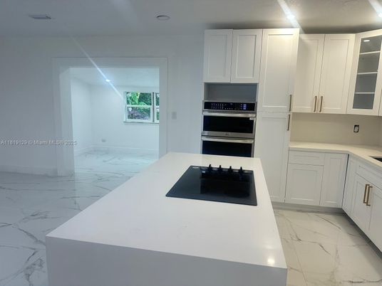 Interior, Kitchen, Marble, Recessed Lighting, Stainless Steel Appliances