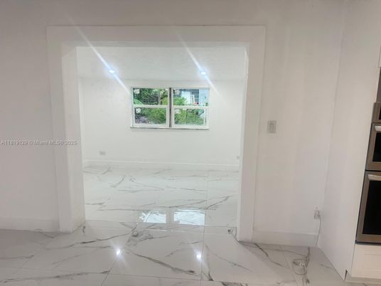 Empty room, Interior, Kitchen, Marble, Stainless Steel Appliances