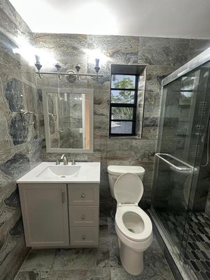 Bathroom, Glass Shower, Interior, Marble