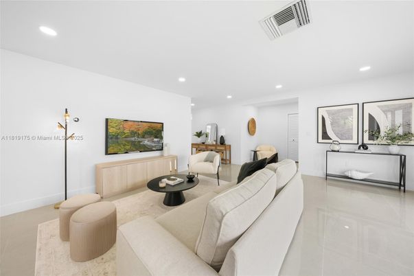 Interior, Living room, Recessed Lighting