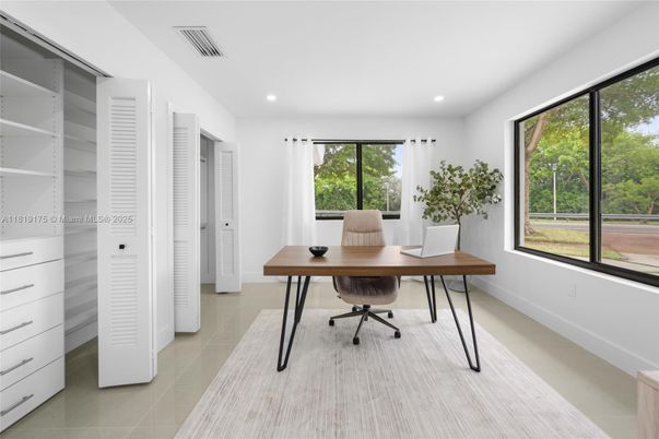 Home Office, Interior, Recessed Lighting