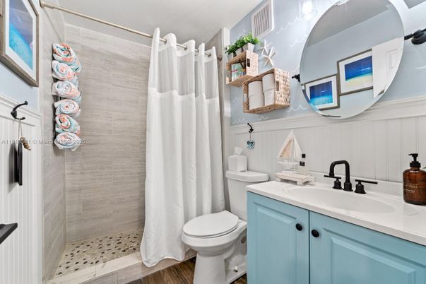 Bathroom, Interior, Wood Texture Flooring