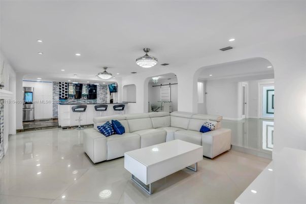 Interior, Living room, Recessed Lighting